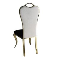 Fournisseur de meubles de Foshan, chaise de banquet dorée pour mariage, chaise de réception ronde en acier inoxydable pour événements et mariages