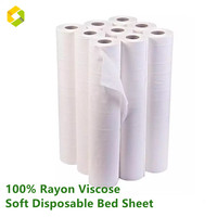 Draps de lit de table de massage en rayonne écologiques en usine Rouleau de draps en viscose Draps de lit en rayonne végétaliens jetables biodégradables