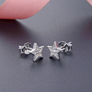 <span class=keywords><strong>POLIVA</strong></span>-pendientes de plata de primera ley con forma de estrella para mujer, aretes pequeños, plata esterlina 925, color dorado, 2020 - Product Image 5
