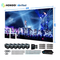 Écran LED complet 4m x 2m P2.6 P3 P4.81, panneau LED 500x1000mm, mur d'arrière-plan, écran LED extérieur pour location