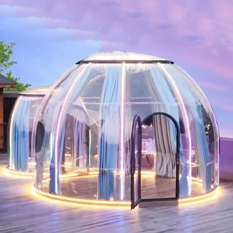 Vente chaude Bulle Dôme Transparent Tente Polycarbonate Ciel Étoilé Chambre pour Hôtel et Camping