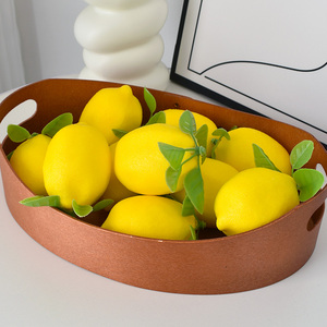 Fruta artificial de PVC de limón simulado amarillo para decoración de frutería para festividades de Halloween y Acción de Gracias - Product Image 2