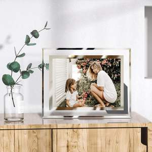 Cadre photo en verre cristal carré de haute qualité 8x10, impression sérigraphique 4 couleurs, cadeau personnalisé de bureau, transparent HD, en stock - Product Image 6