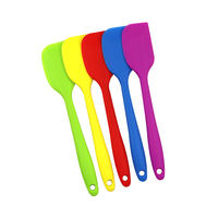 Spatule en silicone 579 avec revêtement en fer, fournisseur chinois, petit format, outils de cuisson en silicone de qualité alimentaire, ensemble de spatules de cuisine en silicone