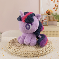 Boneka Kuda Poni Ungu T, Boneka Unicorn, Mainan Boneka Kuda, Mainan Hewan Boneka, Bantal Penghibur Pegasus Malaikat untuk Mesin Cakar