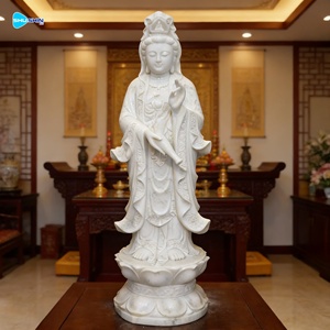 พระพุทธรูป<span class=keywords><strong>กวน</strong></span><span class=keywords><strong>อิ</strong></span><span class=keywords><strong>ม</strong></span>หินอ่อนสีขาวแบบกำหนดเอง ดีไซน์ธรรมชาติ สำหรับใช้งานกลางแจ้ง - Product Image 2