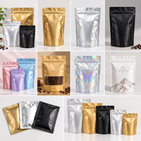 Sachet Doypack ECO grand format en aluminium argenté avec fermeture à glissière pour l'emballage de grains de café, vente en gros
