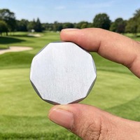 Marqueur de balle de golf personnalisable JY, 35 mm, en cuivre forgé à la main, style vieilli, en laiton argenté, tendance et populaire