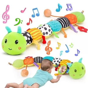 <span class=keywords><strong>Giocattolo</strong></span> di Peluche a Forma di <span class=keywords><strong>Bruco</strong></span> Colorato, Morbido Pupazzo Musicale per Calmare i Neonati - Product Image 1