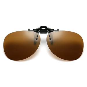 Oval <b>Gradient</b> Lens Clip-On <b>Sunglasses</b> Anti Glare Sun Protection Unisex Adult - Product Image 5