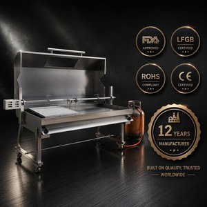 Barbacoa <span class=keywords><strong>de</strong></span> Carbón Cuadrada Personalizada <span class=keywords><strong>de</strong></span> Fábrica con Parrilla <span class=keywords><strong>de</strong></span> <span class=keywords><strong>Gas</strong></span> y Ahumador <span class=keywords><strong>de</strong></span> Flujo Inverso - Product Image 4