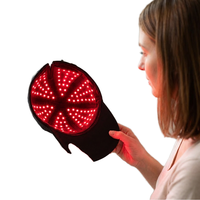 Casque de luminothérapie LED rouge AIDLIN certifié CE 650nm 850nm pour la santé du cuir chevelu, alimenté par batterie, intensité réglable, appareil capillaire pour usage domestique