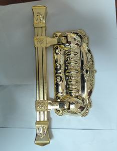 Poignées de cercueil en plastique finition or style vintage avec <span class=keywords><strong>plaque</strong></span> décorative couronne ornée de pierres précieuses - Product Image 3