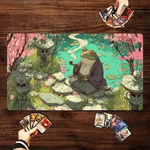 <span class=keywords><strong>Tapis</strong></span> de <span class=keywords><strong>jeu</strong></span> TCG Cherry Blossoms and Frog <span class=keywords><strong>Magic</strong></span>, base antidérapante 35x60cm, <span class=keywords><strong>tapis</strong></span> de <span class=keywords><strong>jeu</strong></span> de société pour TCG - Product Image 1