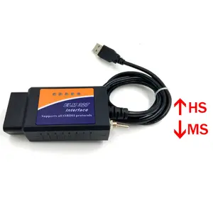 LT011 высокое качество ELM327 USB OBD2 Диагностический кабель с переключателем v1.5 obd2 Топ HS/MS может для foccu FORscan OBD USB кабель