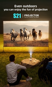 โปรเจคเตอร์ตั้งโต๊ะขนาดเล็ก ระบบ Android 12 ความละเอียด 720P รองรับ WiFi ไร้สาย สำหรับใช้งานกลางแจ้ง ฉายวิดีโอ 4K หน้าจอ LCD สำหรับโฮมเธียเตอร์ ดูหนัง พร้อมลำโพงในตัว เหมาะเป็นของขวัญ - Product Image 6