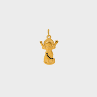 Collection d'accessoires pendentifs à faire soi-même Portrait doré Charme populaire Bijoux en acier inoxydable plaqué or 18 carats Vente en gros