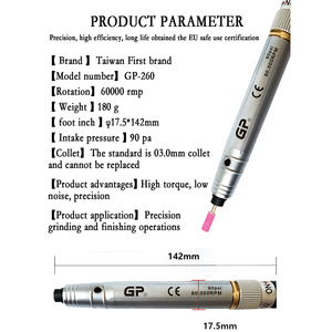 Herramienta rotativa neumática de 60000RPM, molinillo industrial de vástago recto para pulido de metales y moldes de alta velocidad para trabajos de precisión - Product Image 5