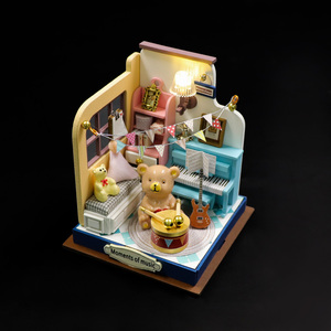 Fabrikpreis Cuteroom S2303 Moments of Music Mini Puppenhaus 3D Holz-Puppenhäuser DIY Miniatur-Puppenhaus mit <span class=keywords><strong>LED</strong></span>-Beleuchtung - Product Image 1