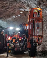 Foreuse à moteur diesel sur roues pour tunnels étroits et bas, profondeur de forage maximale 500m, 380V, pour l'exploitation minière souterraine de minerai