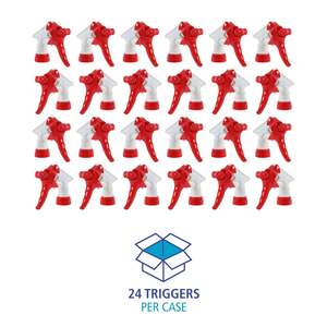 Pulvérisateur à gâchette Boardwalk 250 ml pour bouteilles de 32 oz, tube de 9,25 po, rouge/blanc, 24/carton - Outils et accessoires de nettoyage ménager - Product Image 3