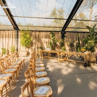 Tente de réception de luxe en aluminium, marquise, lieu de réception haut de gamme, salle de réception de mariage transparente
