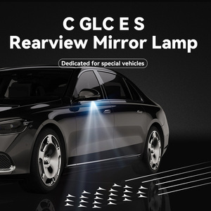 2 éclairages de rétroviseur pour Mercedes Benz Classe C E S GLC W205 W213 W222 W253, éclairage d'ambiance de porte de voiture, lampe LED de rétroviseur - Product Image 1