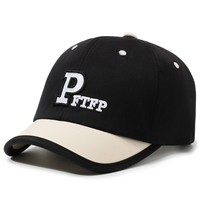 Gorra de Béisbol Unisex Vintage de Dos Tonos con Diseño de Puntos/Frutas, Bordado 3D con Letra P, 100% Algodón, Ajustable, Deportiva, para Exteriores y Protección Solar