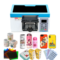 2024 baru Desktop Digital kepala tunggal Tx800 pencetak Uv 20x30cm A4 Uv Flatbed Printer casing ponsel stiker kaca akrilik