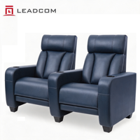 Fauteuil de cinéma VIP ergonomique et peu encombrant LEADCOM LS-829C, siège de cinéma commercial avec porte-gobelet