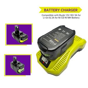 <span class=keywords><strong>Chargeur</strong></span> rapide double chimie P117 pour batteries <span class=keywords><strong>Ryobi</strong></span> 12V-18V Lithium NiCad NiMh, compatible avec <span class=keywords><strong>Ryobi</strong></span> 18-Volt <span class=keywords><strong>One</strong></span>+ P100 P108 P107 P190 - Product Image 4
