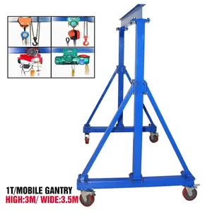 Draagbare Mobiele Gantry Kranen Aluminium, 1 Ton Light Duty Mini Lifting Gantry Crane Gantry Kranen 1 T Hoge 3 Meter Breed 3 Meter