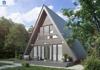 Maison modulaire Triangle Home Building à 2 chambres, préfabriquée, luxueuse, isolée, avec structure en acier, pour jardin