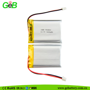 New GEB 753650 1400mah lithium battery <span class=keywords><strong>3</strong></span>,7 V microphone flag - Product Image 5
