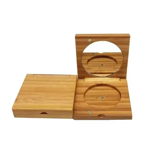 Green eco packaging in bamboo one part makeup box