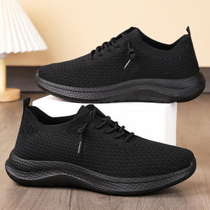 Zapatillas de running transpirables de tejido volador para hombre, diseño de moda con cordones, para otoño, con forro de malla y suela de goma, ideales para parejas. - Product Image 3