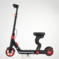 Trottinette électrique transfrontalière 6,5 pouces à deux roues avec cadre en alliage d'aluminium et roues en PU, modèle E74, nouvelle, 25 km/h, portable, pliable, avec siège pour enfants