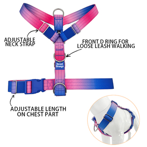 Fabricante sin tirones ajustable <span class=keywords><strong>Arnes</strong></span> Perro Chaleco de entrenamiento de nailon Reino Unido táctico caminar perro arnés y collar Correa conjunto para perro grande - Product Image 3
