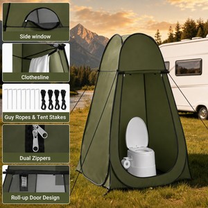 Tente de plage instantanée et portable, imperméable quatre saisons, pour douche extérieure, vestiaire et abri sanitaire, protection UV - Product Image 2