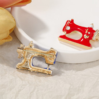 Diamant Réglage Machine À Coudre Broche Broche Charmes Creative Revers Métal Badge Goutte D'huile Caractéristique À La Mode Couture Accessoire