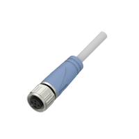 Conectores de Cadena con Blindaje de Moldeo, Contactos de Cobre con Clasificación IP67, 5 Vías, Hembra M12, Antivibración para NEMA 2000