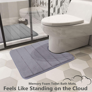 Alfombrilla de baño antideslizante de espuma viscoelástica con impresión personalizada, alfombrilla absorbente de secado rápido para puerta de baño - Product Image 4