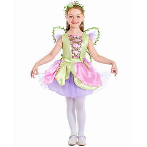 Costume da Gioco XJ - Ali di Farfalla per Halloween - Vestito da Principessa - Costume da Fata Rosa per <span class=keywords><strong>Bambine</strong></span> per Spettacoli Teatrali - Product Image 4