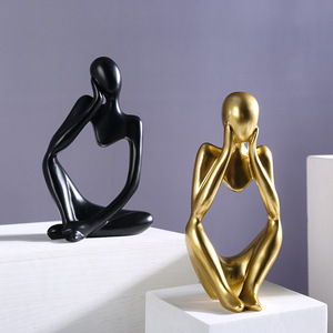 Figura Decorativa Moderna de Resina Abstracta, Estilo Nórdico Minimalista, Adorno para el Hogar, Oficina o Entrada - Product Image 3