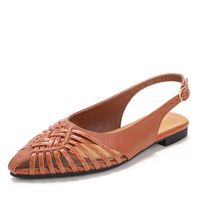 Sandales plates tissées à bout fermé et à bride arrière pour femmes, chaussures légères et tendance pour l'été, le quotidien, les trajets, le shopping et les loisirs