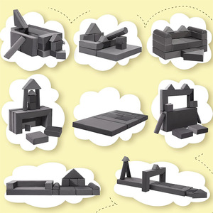 Ensemble de canapés pour enfants, combinaison multifonctionnelle, coussin segmenté, éponge haute densité, blocs de construction éducatifs pour enfants - Product Image 4