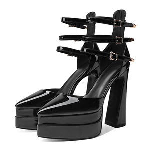 Luxury Design Sandalias- Platform Pointy Toe Thick Party Shoes Sexy Platform <b>Pumps</b> Womens High Heels for Lady - Product Image 3
