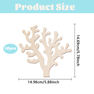 10 piezas en blanco formas de madera sin terminar familia madera artesanía árbol adornos manualidades DIY - Product Image 3