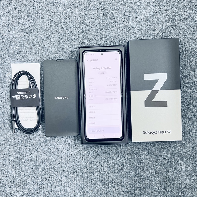 samsung Galaxy Z Flip 3 5G Used Phone 128GB Used Phone 8GB RAM Used Phone 3300mAh Used Phone 6.7Inch Used Phone Second Hand