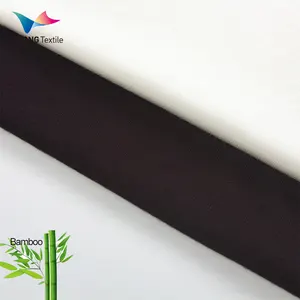 180 gsm kain bambu anti-bakteri 95% bambu kain spandeks 5% untuk kaus pakaian panjang